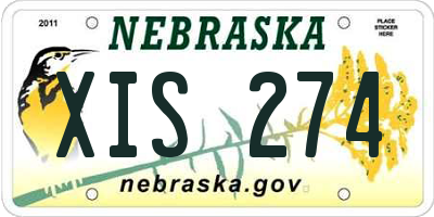 NE license plate XIS274