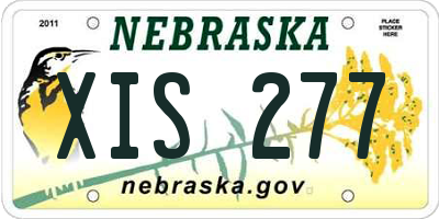 NE license plate XIS277