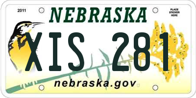 NE license plate XIS281