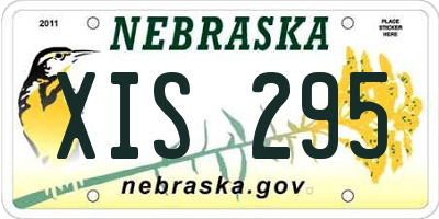 NE license plate XIS295