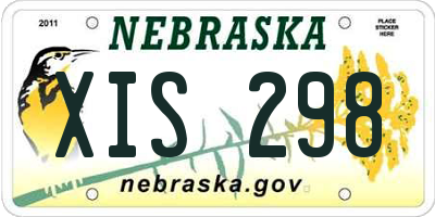 NE license plate XIS298