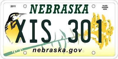 NE license plate XIS301