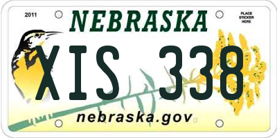 NE license plate XIS338
