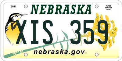 NE license plate XIS359