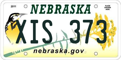 NE license plate XIS373