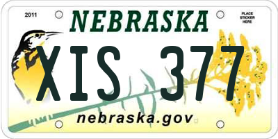 NE license plate XIS377