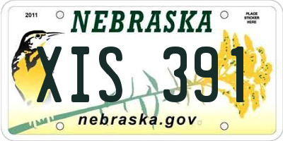 NE license plate XIS391
