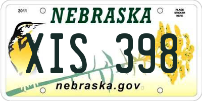 NE license plate XIS398