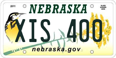 NE license plate XIS400