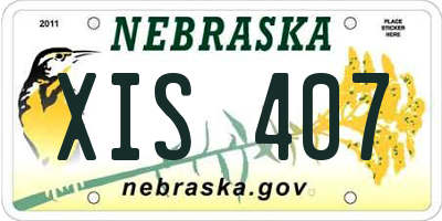 NE license plate XIS407