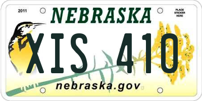 NE license plate XIS410