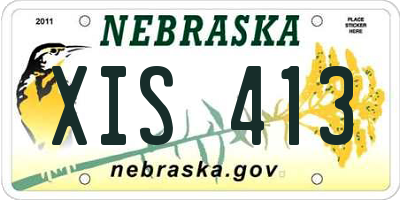 NE license plate XIS413