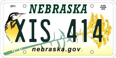 NE license plate XIS414