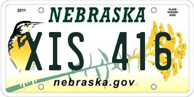 NE license plate XIS416
