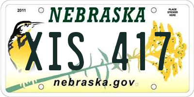 NE license plate XIS417