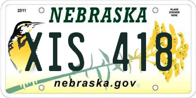 NE license plate XIS418