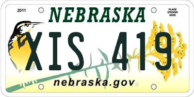 NE license plate XIS419