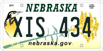 NE license plate XIS434