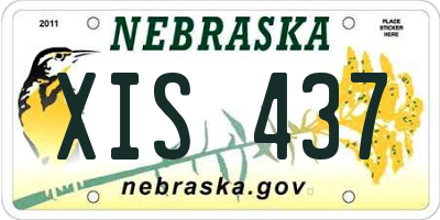 NE license plate XIS437