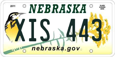 NE license plate XIS443