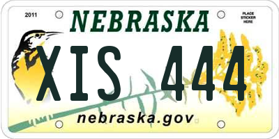NE license plate XIS444
