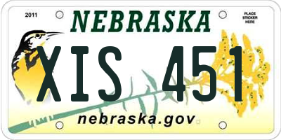 NE license plate XIS451