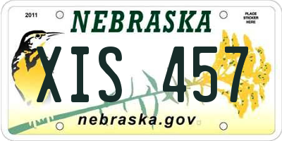 NE license plate XIS457