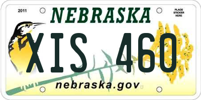 NE license plate XIS460