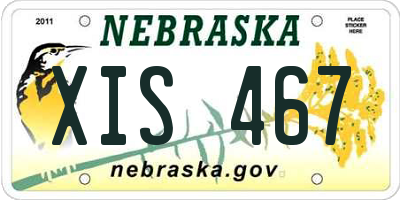 NE license plate XIS467