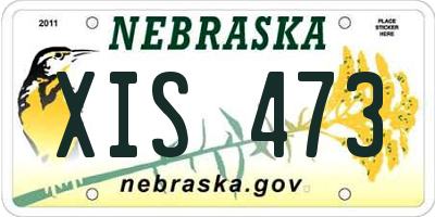NE license plate XIS473