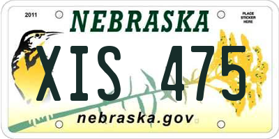 NE license plate XIS475