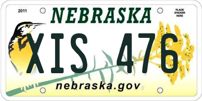 NE license plate XIS476
