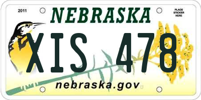 NE license plate XIS478