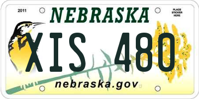 NE license plate XIS480