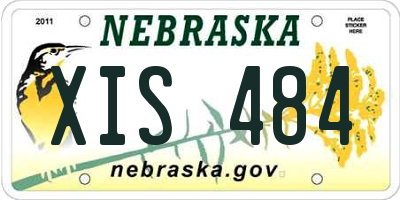 NE license plate XIS484