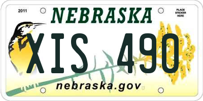 NE license plate XIS490