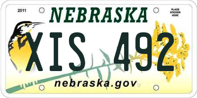 NE license plate XIS492