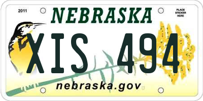 NE license plate XIS494