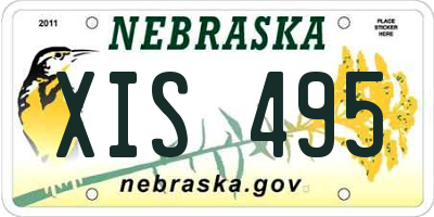 NE license plate XIS495