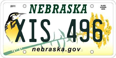 NE license plate XIS496