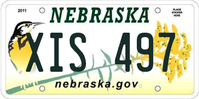 NE license plate XIS497