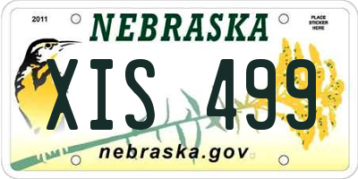 NE license plate XIS499