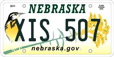 NE license plate XIS507