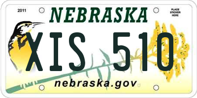 NE license plate XIS510