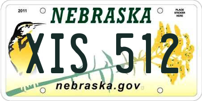 NE license plate XIS512