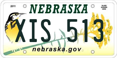 NE license plate XIS513