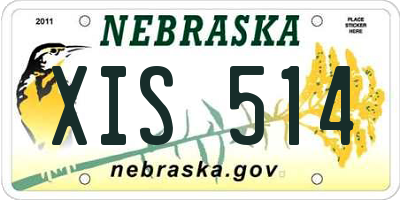 NE license plate XIS514