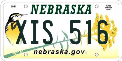 NE license plate XIS516