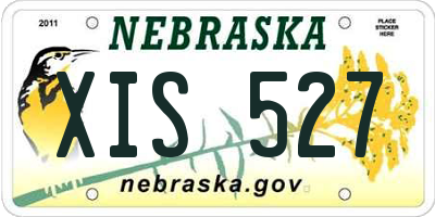 NE license plate XIS527
