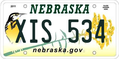 NE license plate XIS534